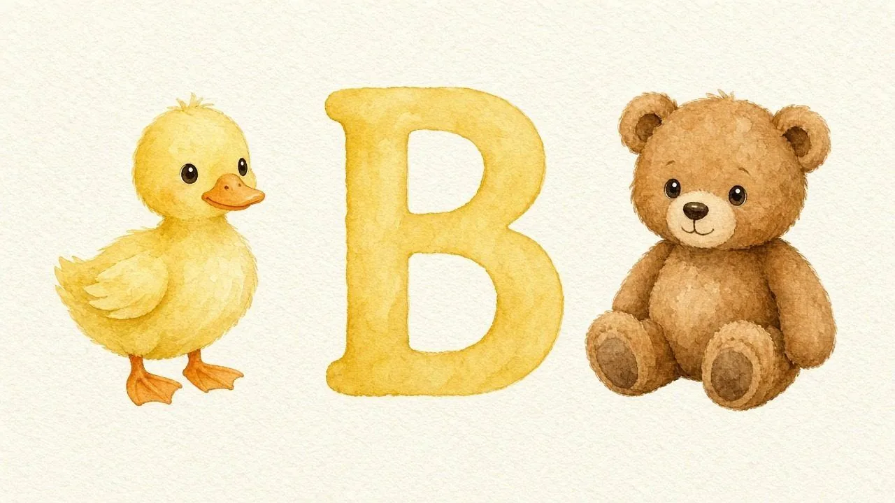 De eend (Batta), de letter B, B van de beer