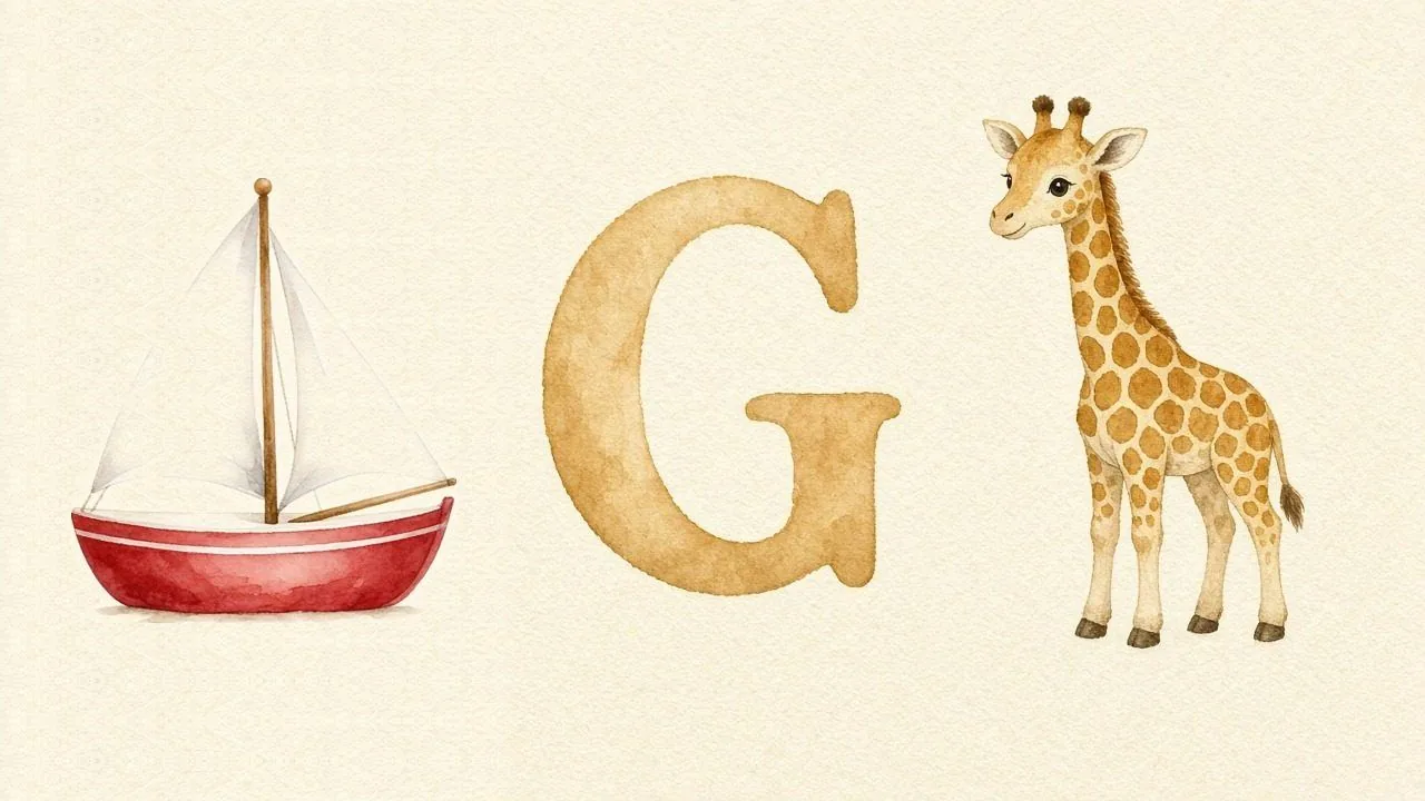 Het schip (Gemi), de letter G, G van de giraf
