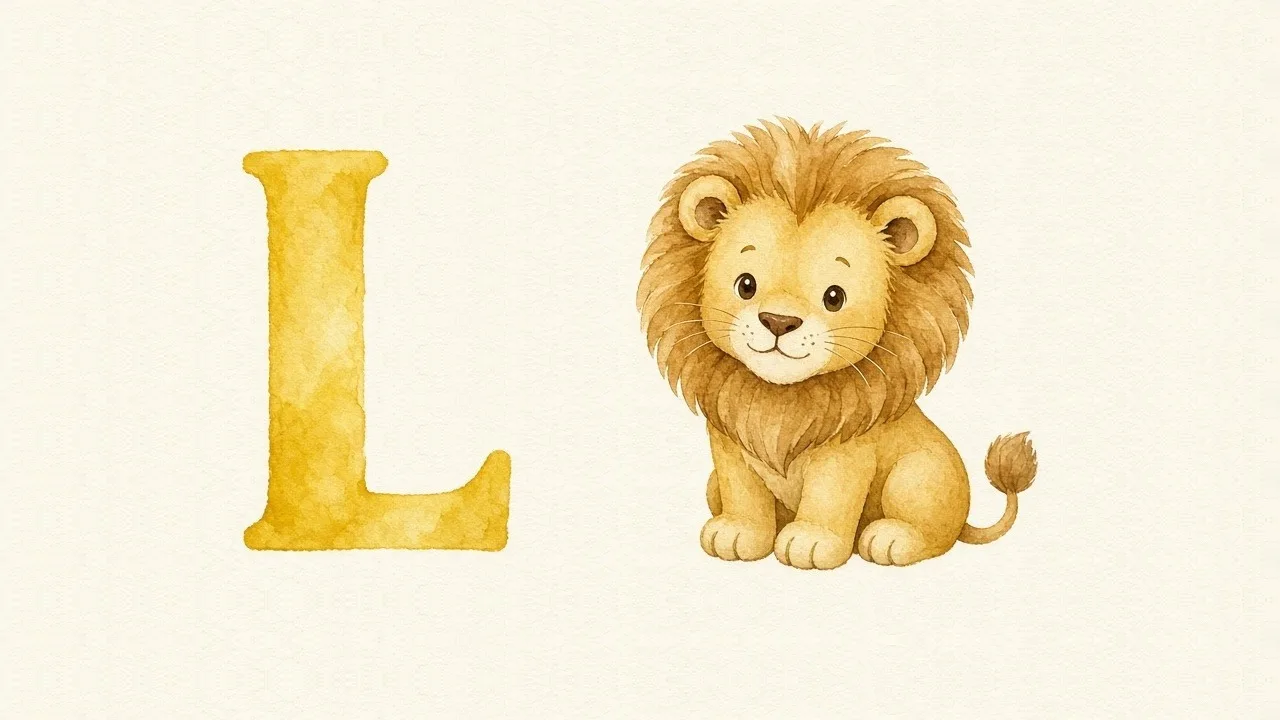 de letter L, L van de leeuw